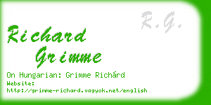 richard grimme business card