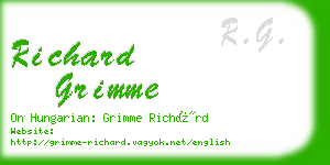 richard grimme business card